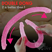 【BAILE】DOUBLE DONG 果凍老二型雙頭龍﹝超柔軟45cm﹞