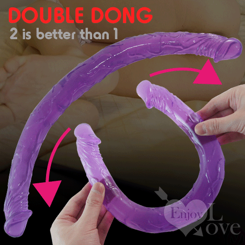 【BAILE】DOUBLE DONG 果凍老二型雙頭龍﹝超柔軟45cm﹞