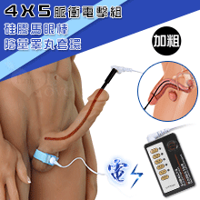 Electric shock 4模式5電擊組-加粗﹝8mm硅膠尿道馬眼棒+陰莖睪丸套環﹞