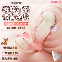 YEAIN夜樱 ‧ 松鼠 7頻顫電觸感X12頻震動起舞~3點齊發遙控穿戴按摩器~時尚粉白漸色調【特別提供保固六個月】