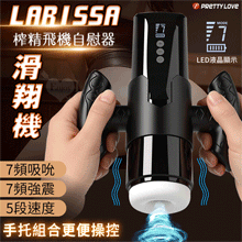 派蒂菈 ‧ LARISSA 滑翔機 LED液晶顯示7頻吸吮+7頻強震x5段速度榨精飛機自慰器﹝+手托組合更便操控﹞
