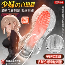 取悅 ‧ 少婦02 多段式緊緻突起肉頂端旋吸式 透明水晶空氣負壓夾吸訓練自慰器