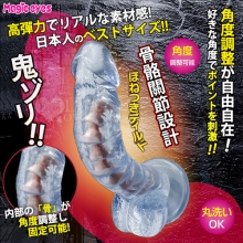 日本Magic eyes．ほねつきデイ靈活自由角度吸盤老二透明陽具﹝骨骼關節設計﹞